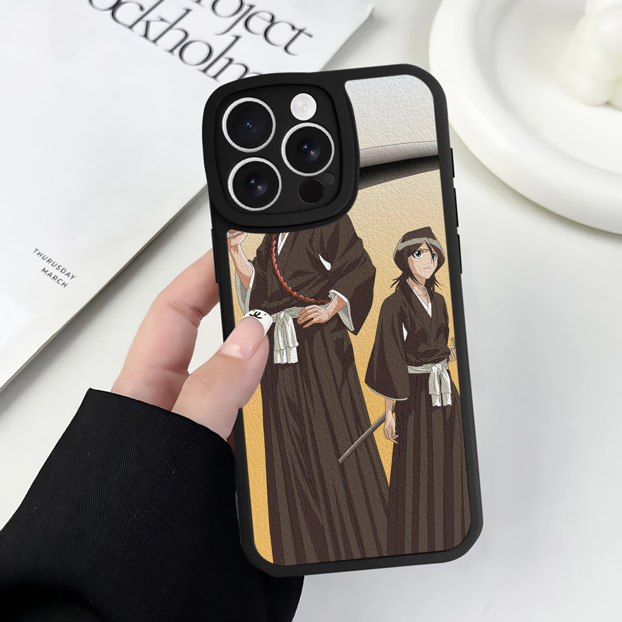 （画像用） ブリーチ BLEACH 【iPhone 16シリーズ対応】シリコンスマホケース（レザー調） 材質：シリコン